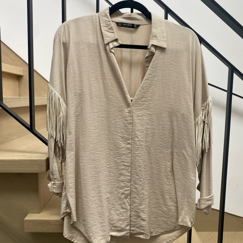Zara Fringe Blouse